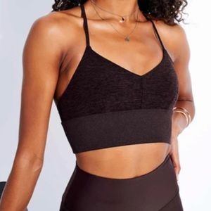 BNWT Alo Yoga Lavish Bra in Oxblood Heather